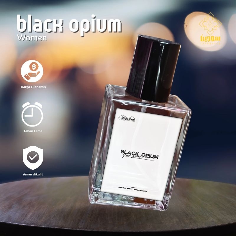 Parfum Pria Black Opium, Sweet, Vanilla, Coffe, Woody | Extrait ketahanan 8-12 Jam | Original by: Sa