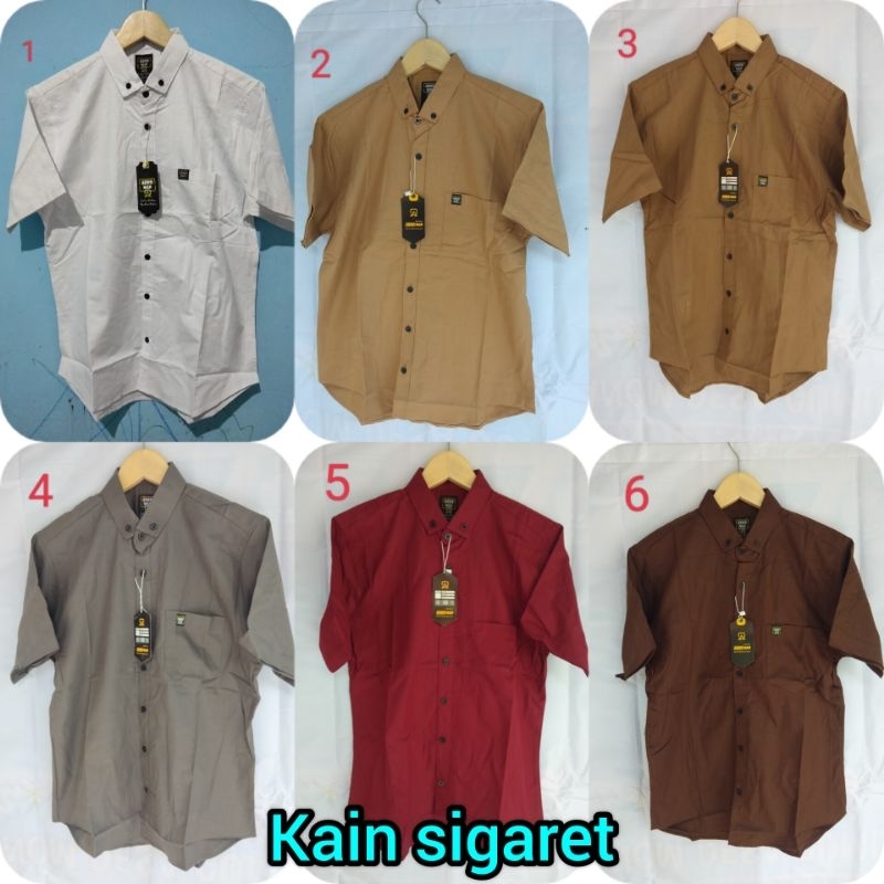 kemeja pria pendek kain cigaret