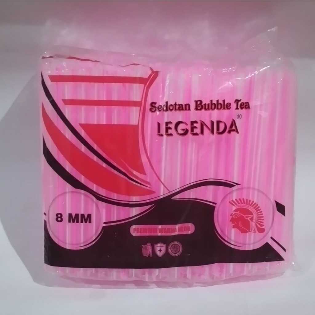 sedotan plastik boba/pop ice/bubble 8mm