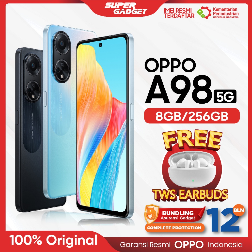 OPPO A98 5G 8/256 GB RAM 8 ROM 256 8GB 256GB HP Smartphone Android