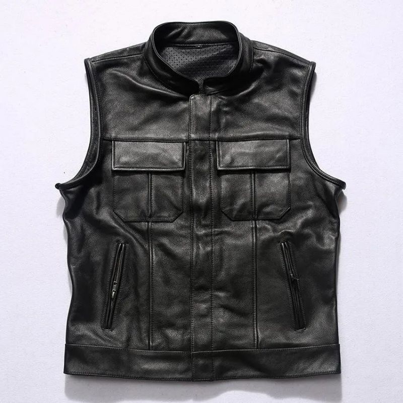 Rompi kulit asli 100%-Rompi kulit bikers-Rompi kulit moge-Rompi kulit pria-Rompi kulit original