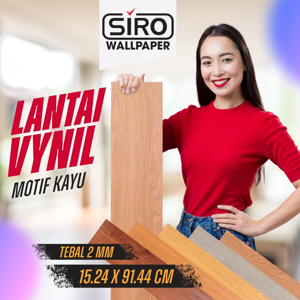 LANTAI VYNIL 2MM LANTAI MOTIF KAYU VINYL