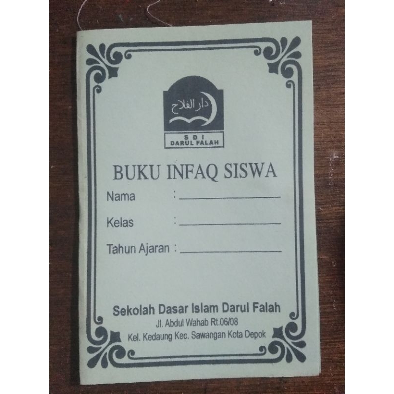 Cetak Buku tabungan sekolah custom