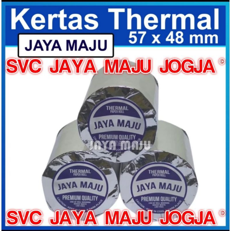 

57 X 48 JAYA MAJU PREMIUM QUALITY KERTAS THERMAL TANPA RIBBON DIRECT THERMAL || 57X48 57 MM X 48 MM THERMAL ROLL MINI PRINTER THERMAL MESIN KASIR KERTAS STRUK EDC ATM ANTRIAN PELAYANAN KARCIS PARKIR STRUK KASIR CAFE TOKO PULSA TOKEN LISTRIK