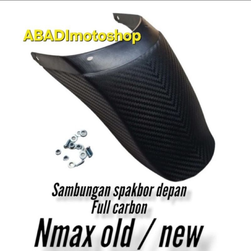 SAMBUNGAN SPAKBOR DEPAN NMAX OLD & NEW,AEROX,LEXI hitam carbon