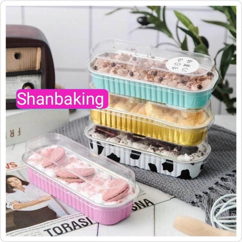 foil aluminium oval + tutup