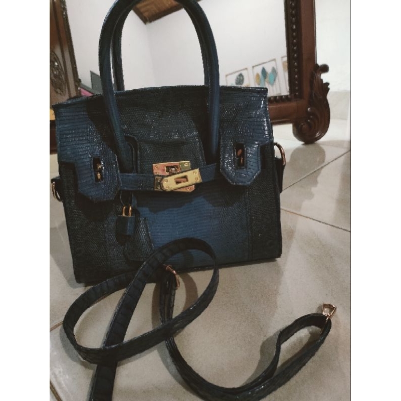 Preloved Tas wanita warna biru