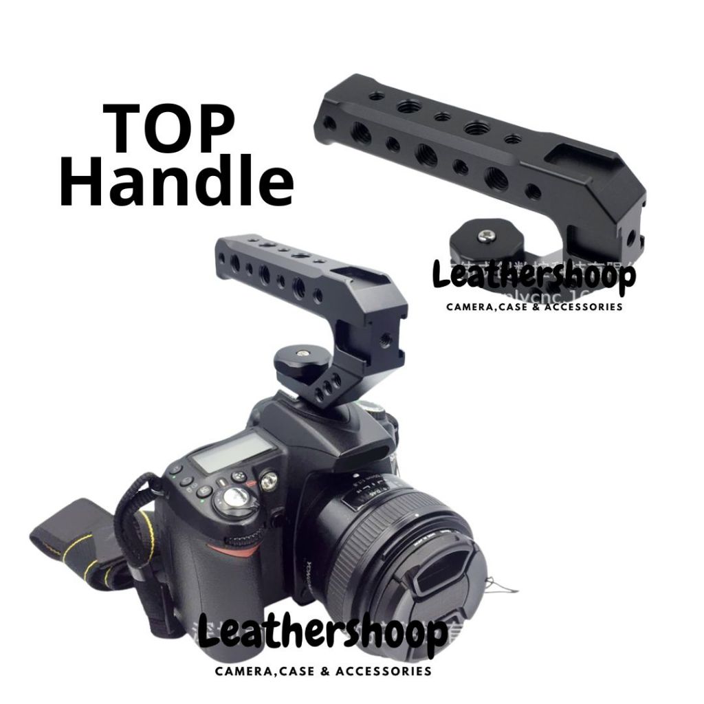 Top Handle Stabilizer Kamera Hand Grip Locating Screw Monitor Mic Rig Cold Shoe for Nikon Canon Sony