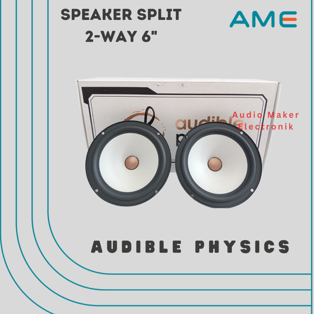 Speaker Split 2-Way 6" Audible Physics  - Speaker Mobil 6 Inch Komponent Audible Physics