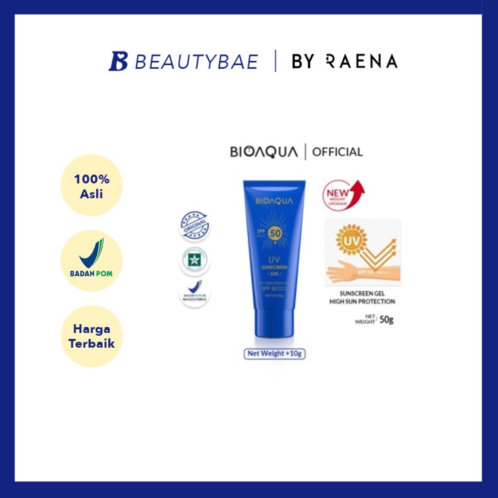 BIOAQUA UV Sunscreen Gel SPF 50 PA ++++ 50g