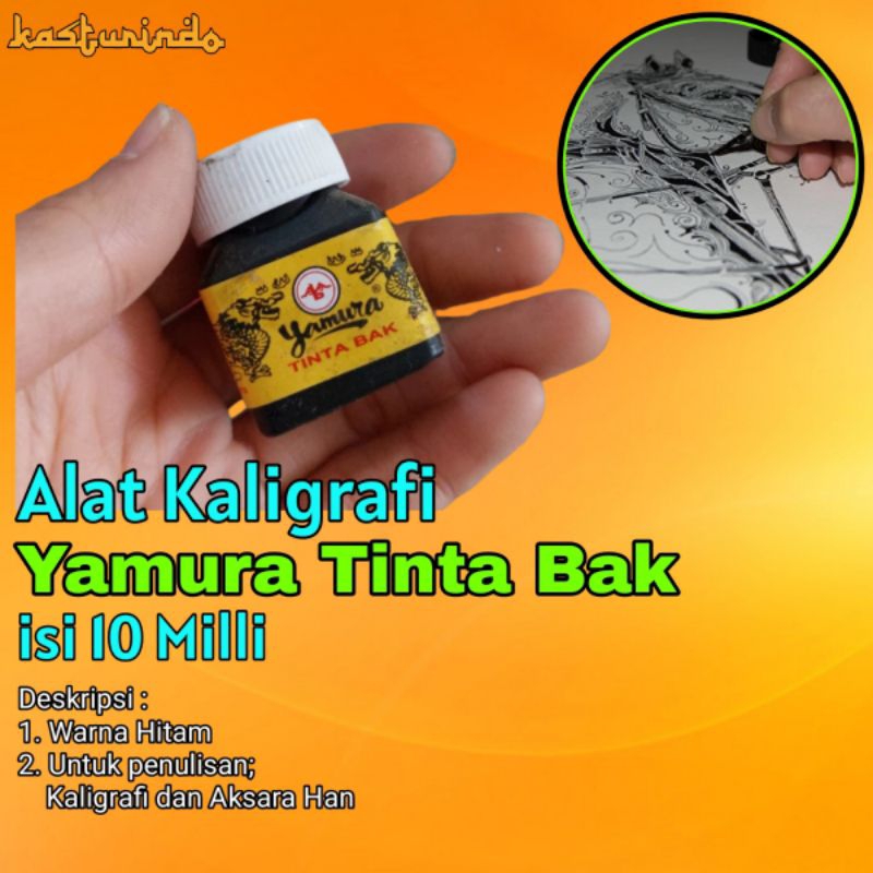

Tinta Hitam Yamura Tinta Bak Isi 10 ML Alat Kaligrafi