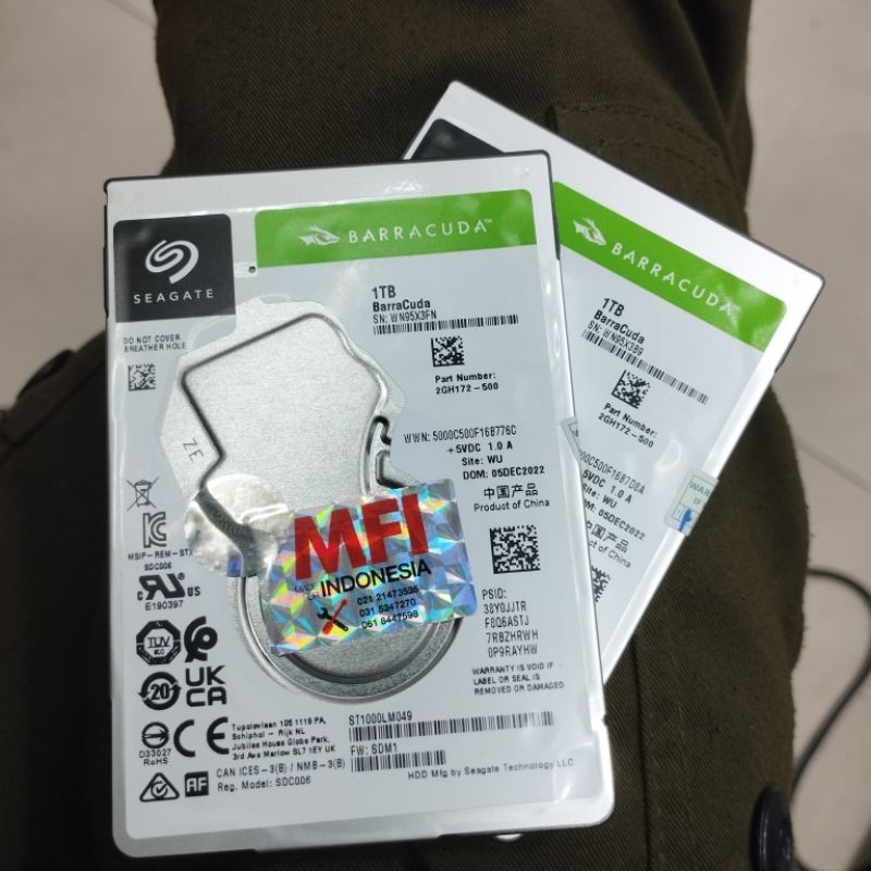 HARDISK LAPTOP SEAGATE 1TB GARANSI RESMI MFI LIKE NEW