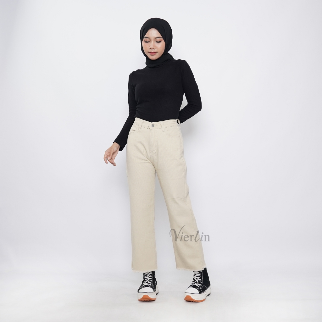 VIERLIN - Jeans 265 MOCCA - KULOT JEANS