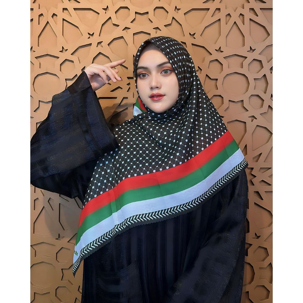 hijab segi empat motif / voal motif syar`i / voal motif palestina/voal motif premium/voal motif mm.o