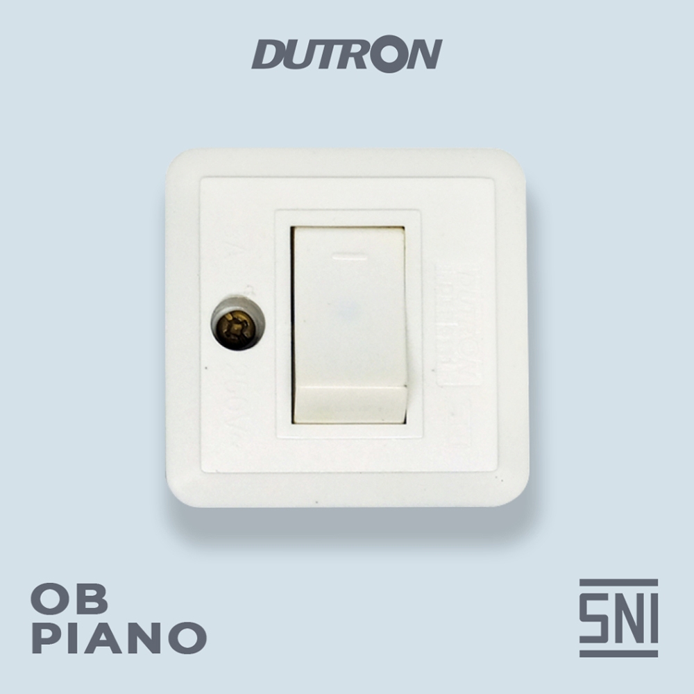 Saklar Lampu Outbow Single Tunggal Dutron Piano Tempel Dinding Engkel OB