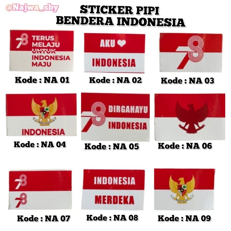 

STICKER PIPI BENDERA MERAH PUTIH untuk REMAJA / DEWASA