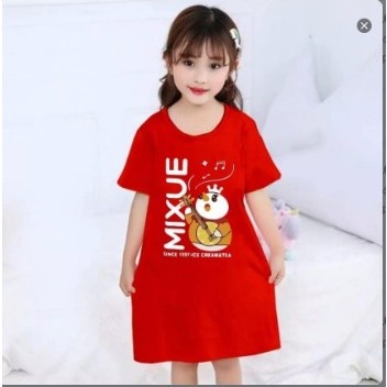 Daster Anak Perempuan 1 sampai 10 Tahun Dress Anak cewek Mixue Gitar