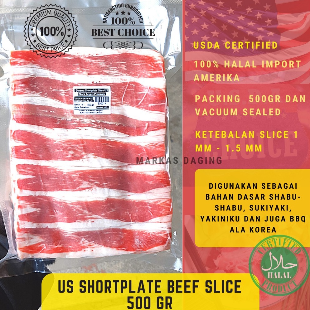 

US Slice Beef DAGING SAPI Shortplate 5gr RICEBOWL Yoshinoya Yakiniku