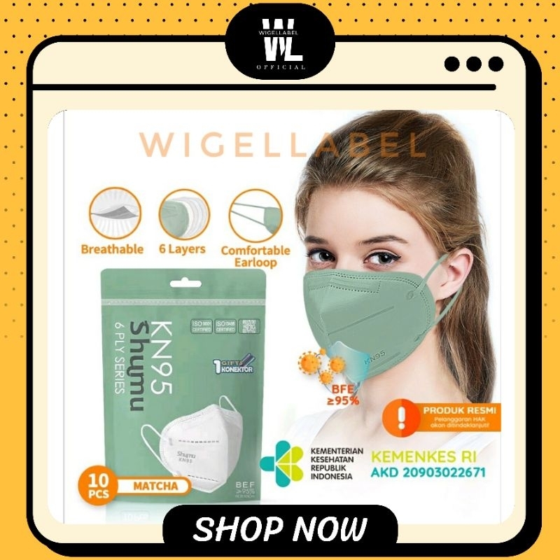 Masker KN / KN95 Shumu 6ply isi 10