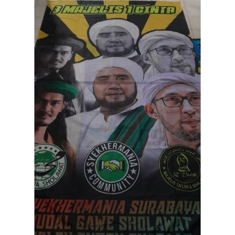 Bendera Majelis Shalawat Rasulullah AzZahir syekhermania mafia