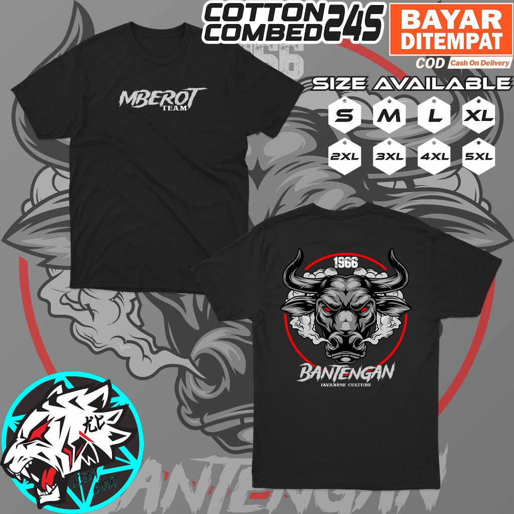 Kaos BANTENGAN Mberot Team Big Size Jumbo Baju Jaranan Jawa