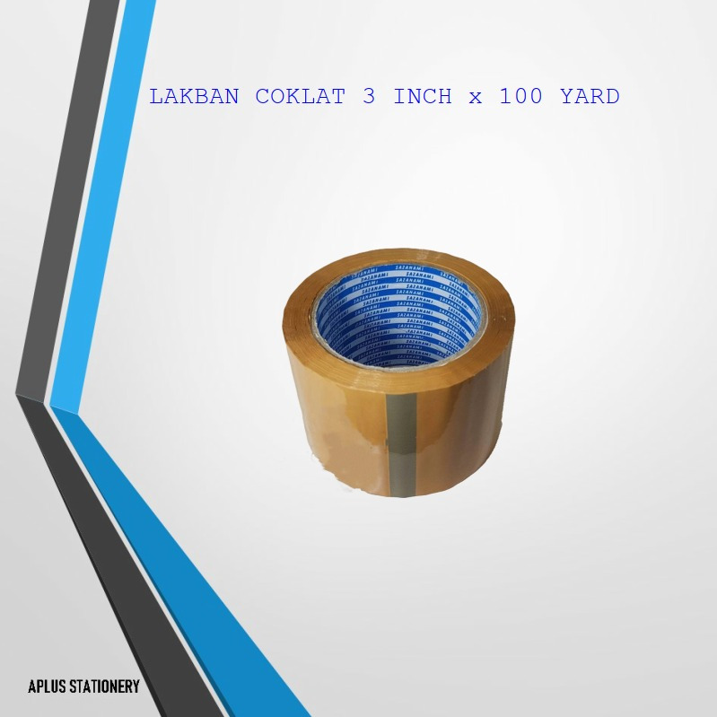 Sazanami Lakban Coklat 3 inch x 100 yard
