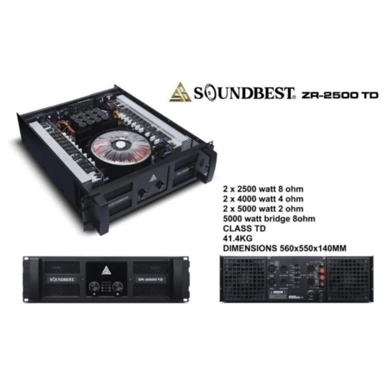 AUDIO Power Soundbest ZR 2500 TD Original Amplifier Class TD ORIGINAL