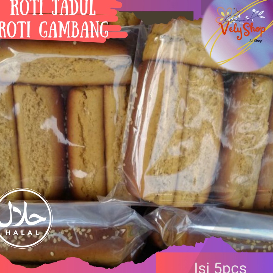 

COD Roti Gambang Wijen Kue Gambang Wijen Roti Jadul Tradisional Isi 5