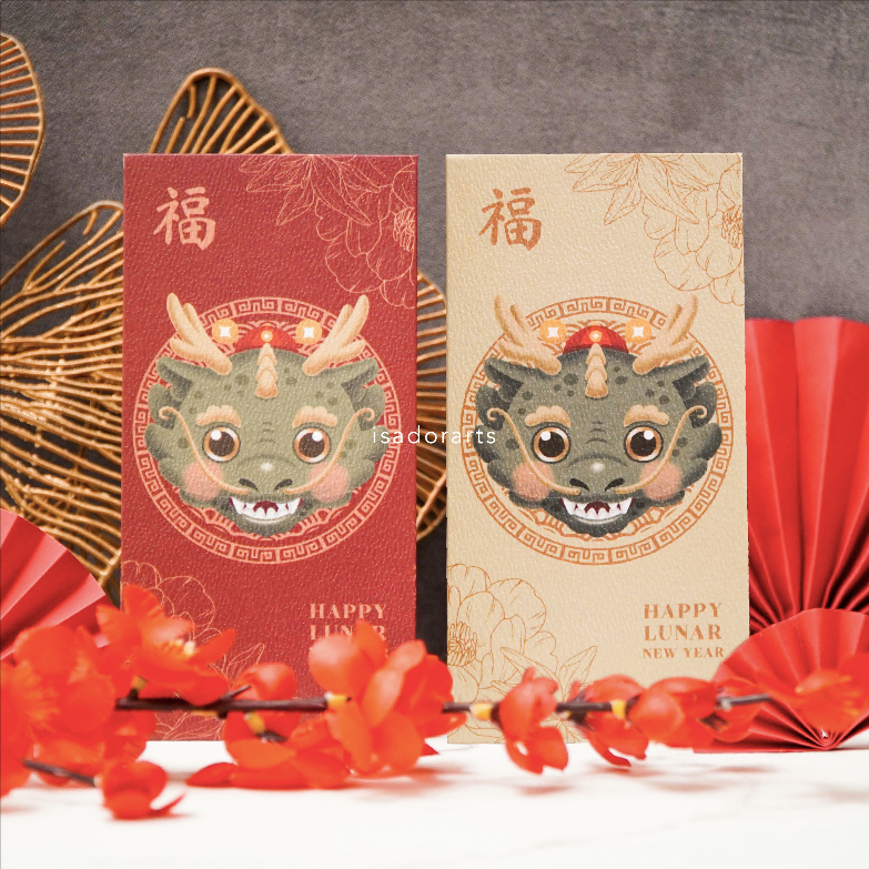 

10pcs Angpao Imlek 2024 Naga Dragon / Hong Bao / Angpau / Amplop Uang - Long