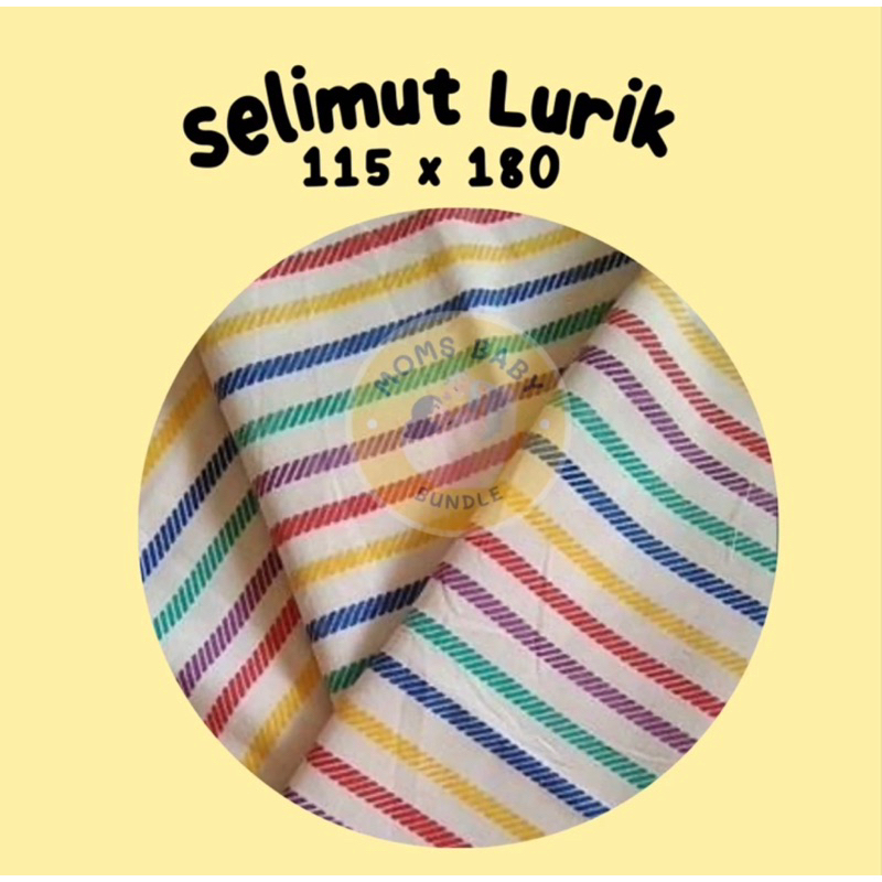 SELIMUT LURIK 90 x 90 / Selimut Bahan Katun / Selimut Salur Warna / Selimut Garis  / Selimut Rumah S