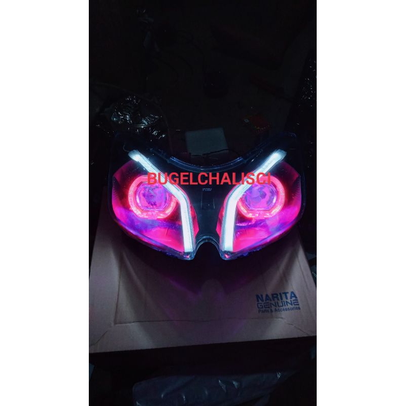Reflektor Lampu Depan Vario 110 Karbu Custom Biled ala-ala projie  alis Warna