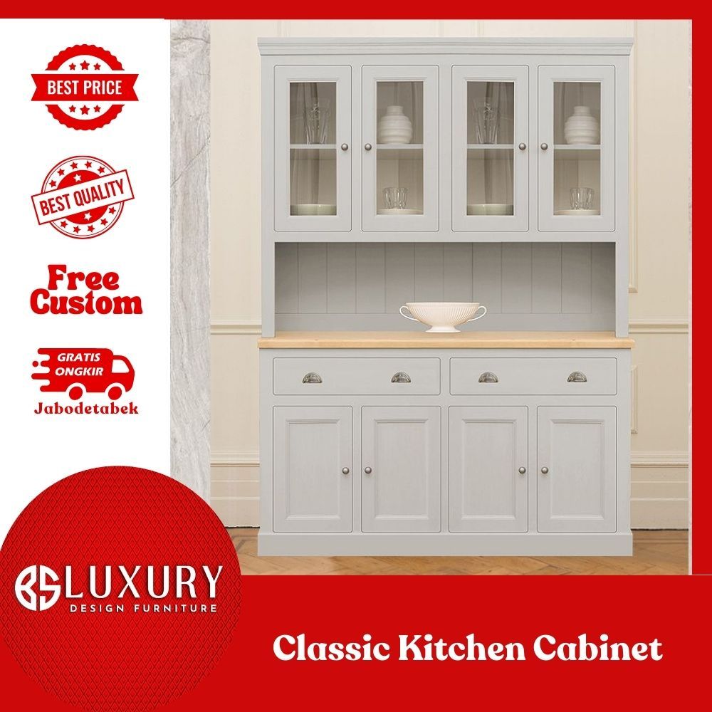 Kabinet Dapur Klasik 4 Pintu Rak Dapur Cantik Multiplek Premium