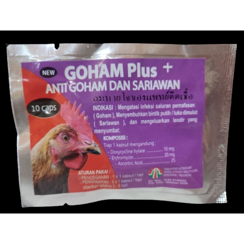 Goham Plus 10 Kapsul Anti Goham Dan Sariawan Ayam