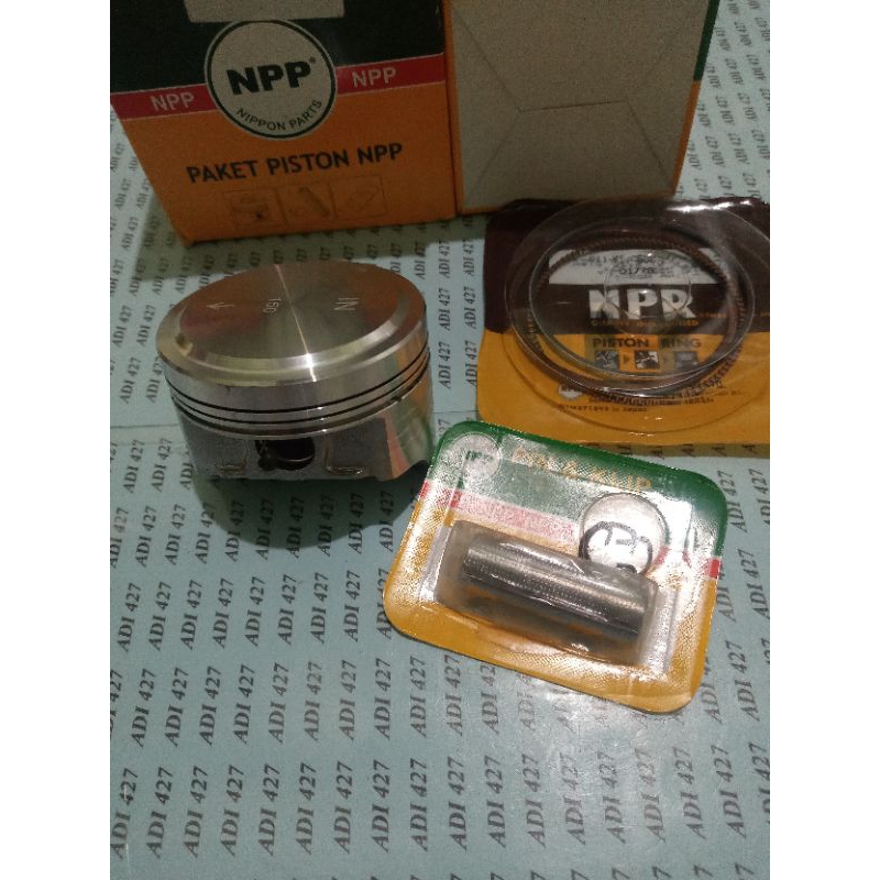 PISTON KIT MENTAH/SEHER RING BORE UP PEN 15 MM MIO 63,5/64/64,5/65 MM YAMAHA MIO SPORTY SMILE/GARNIS
