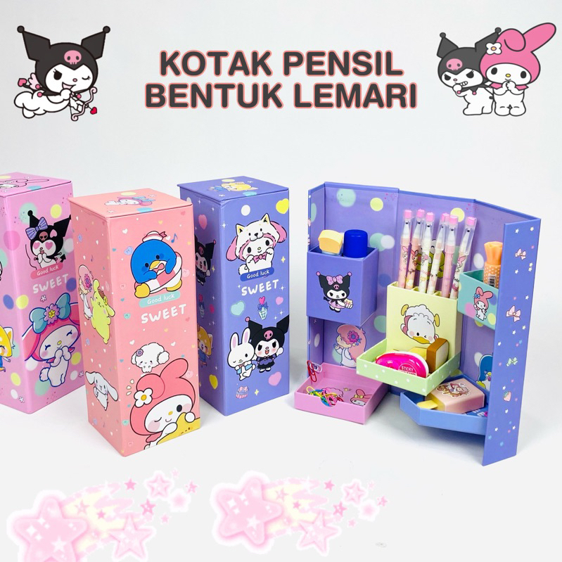 

BOS Kotak Pensil Karton Rak Berdiri Tingkat/Pencil Case/Pencil Box