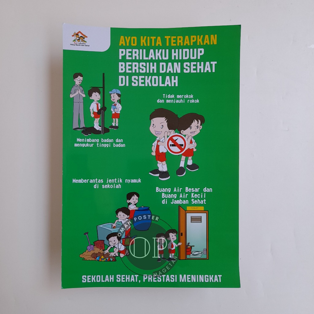 Poster PHBS Disekolah - Ayo Terapkan Perilaku PHBS disekolah
