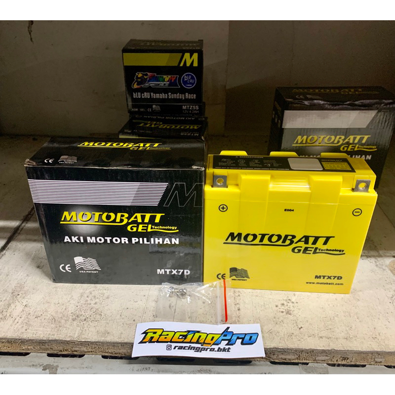 Aki Motor Honda Tiger Revo 2000 Yamaha Scorpio Nouvo MTX7D GM7B Motobatt Accu Kering MF Gel Original