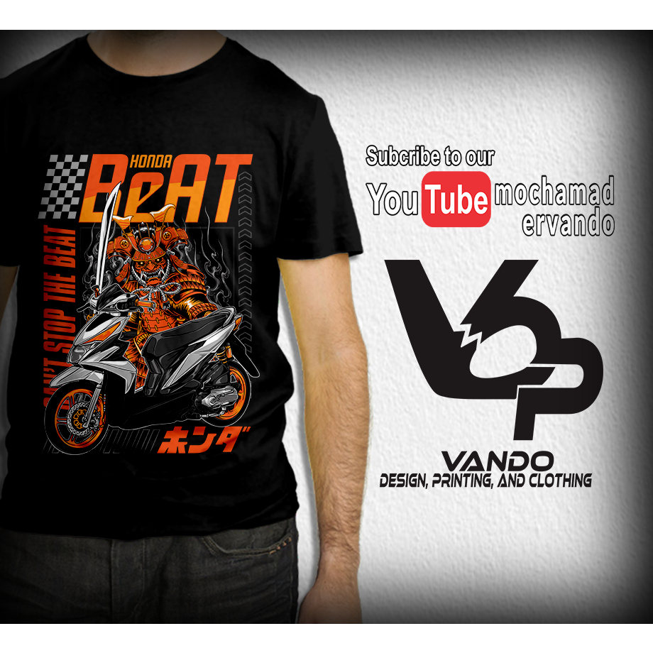 KAOS MOTOR HONDA BEAT CBS - KAOS DISTRO PRIA WANITA - KAOS PENDEK KATUN MURAH - KAOS CUSTOM