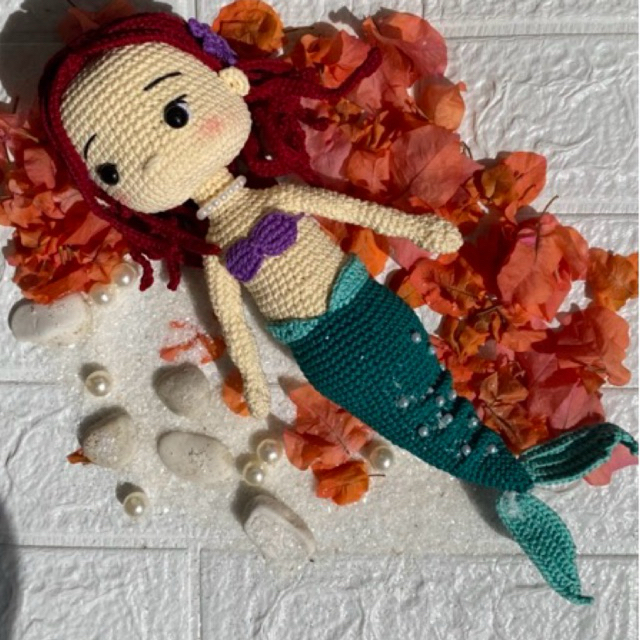 Boneka Little Mermaid/crochet princess/crochet ariel/amigurumi princess Ariel