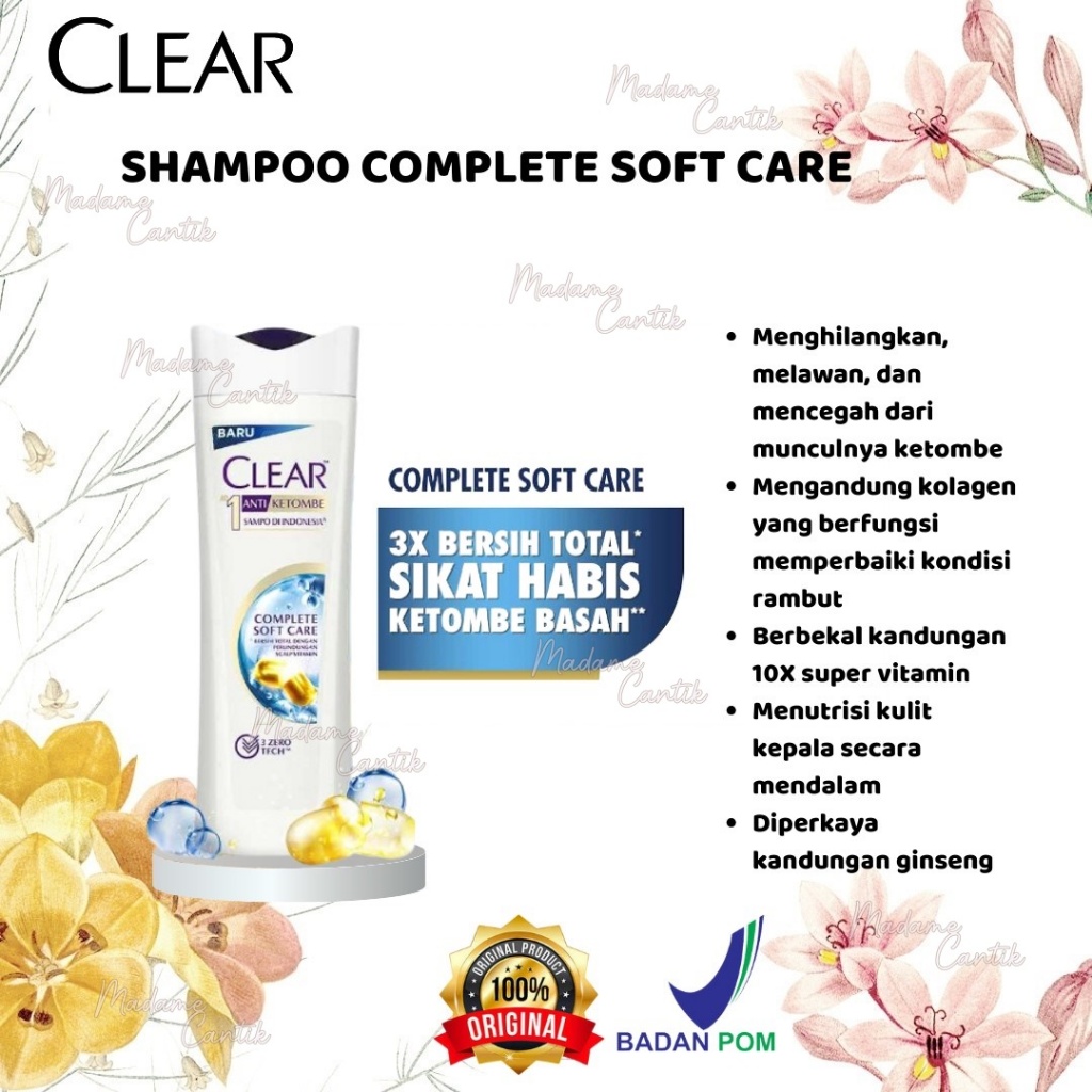 ✿ MADAME ✿ CLEAR SHAMPOO COMPLETE SOFT CARE - ANTI DANDRUFF ICE COOL HAIR FALL