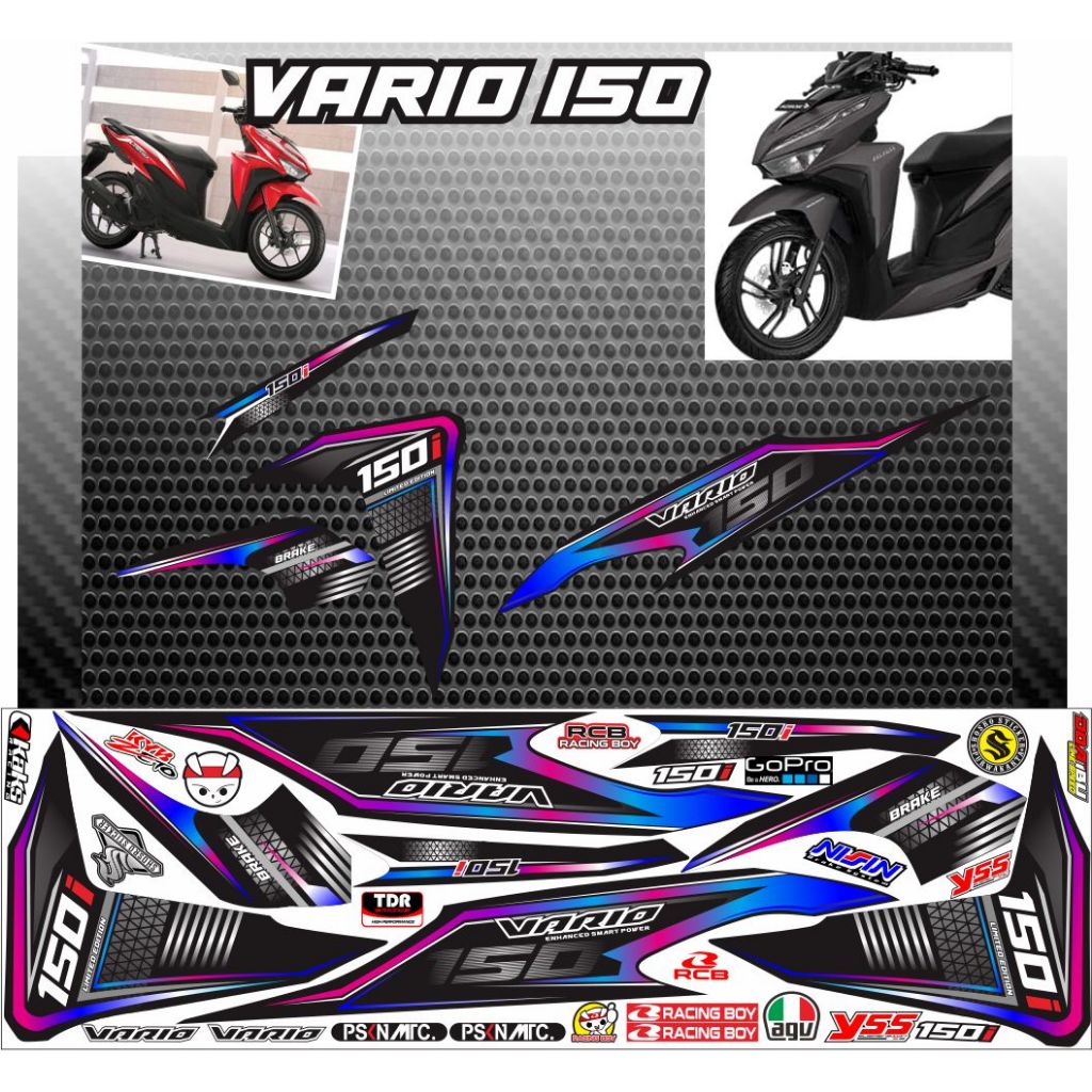 VARIASI STIKER MOTOR HONDA VARIO 150 / STRIPING HONDA VARIO NEW 150 VARIASI STIKER STRIPING ALL NEW 