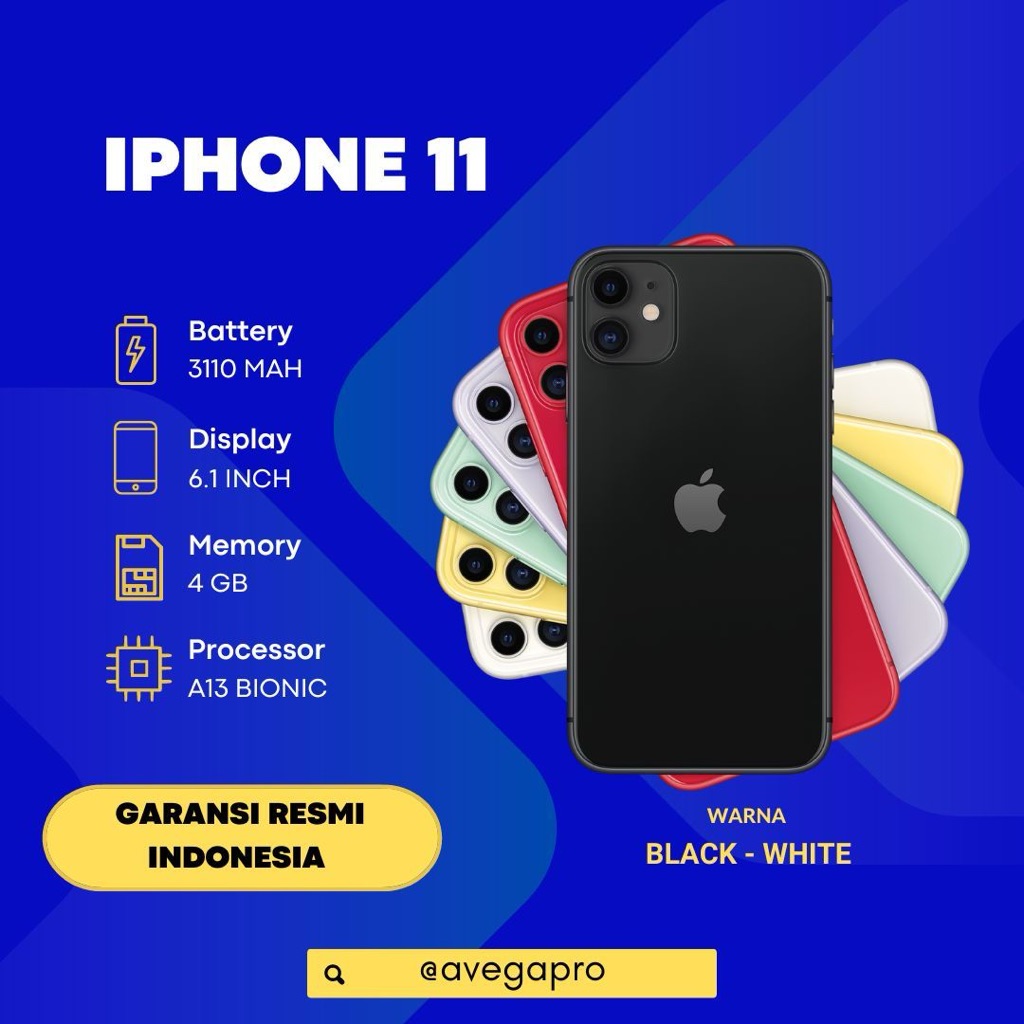 NEW IPHONE 11 128 GARANSI RESMI IBOX