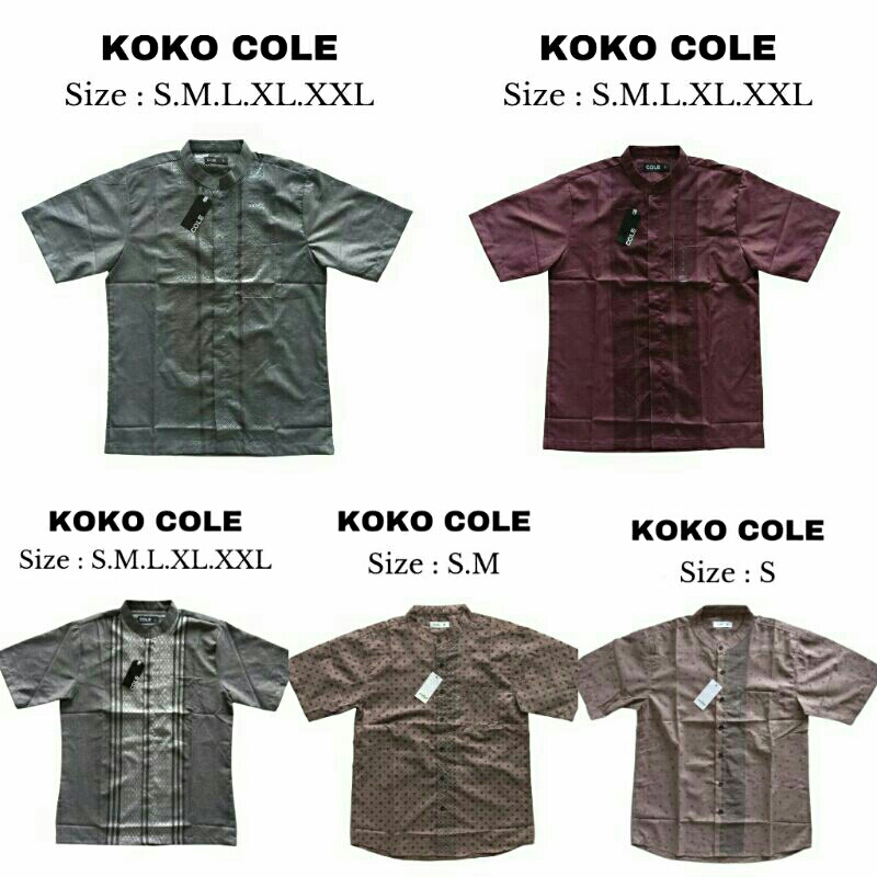 Kemeja Koko Cole Atasan Koko Dewasa Cole Kemko Dewasa Cole Baju Muslim Cole Branded