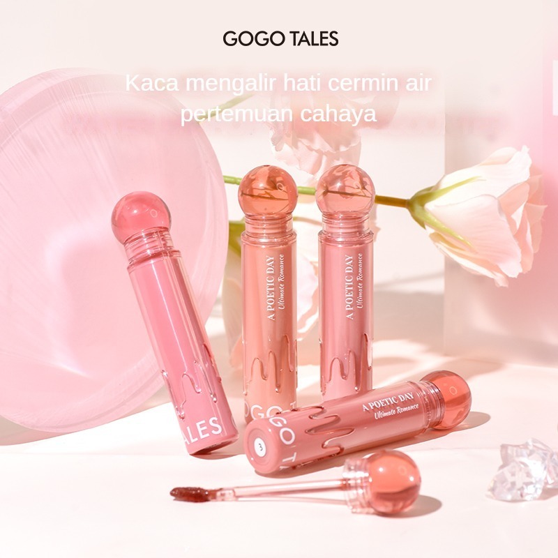 Gogo Tales A Poetic Day Mirror Watery Lip Gloss Moisturizing and Light gogo tales lip liptint