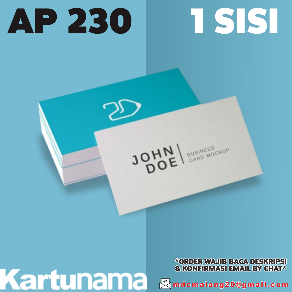 

KARTU NAMA AP 230 1 SISI 100 PCS FREE BOX MURAH