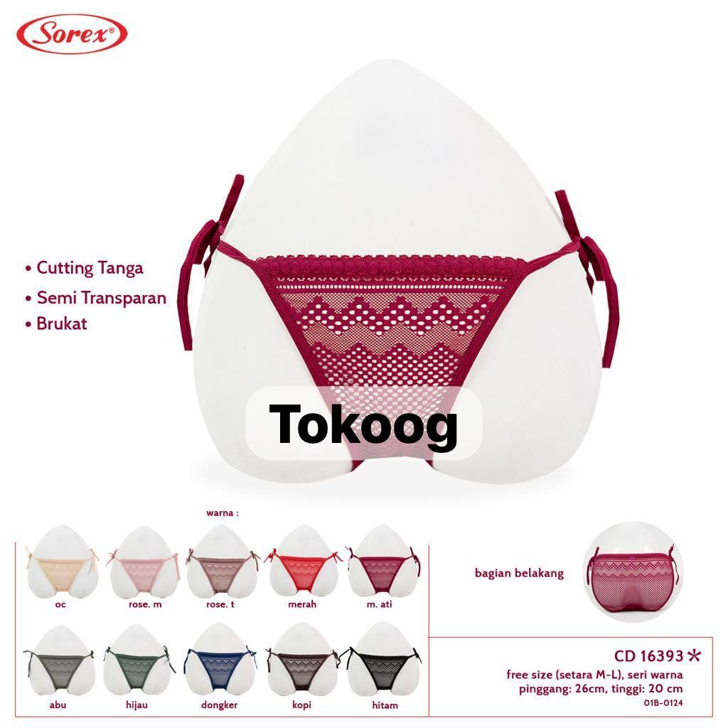 CD WANITA SOREX 16310 BRUKAT TRANSPARANT S M L CELANA DALAM SEXY RENDA 16316 16317 16332 16333 16343