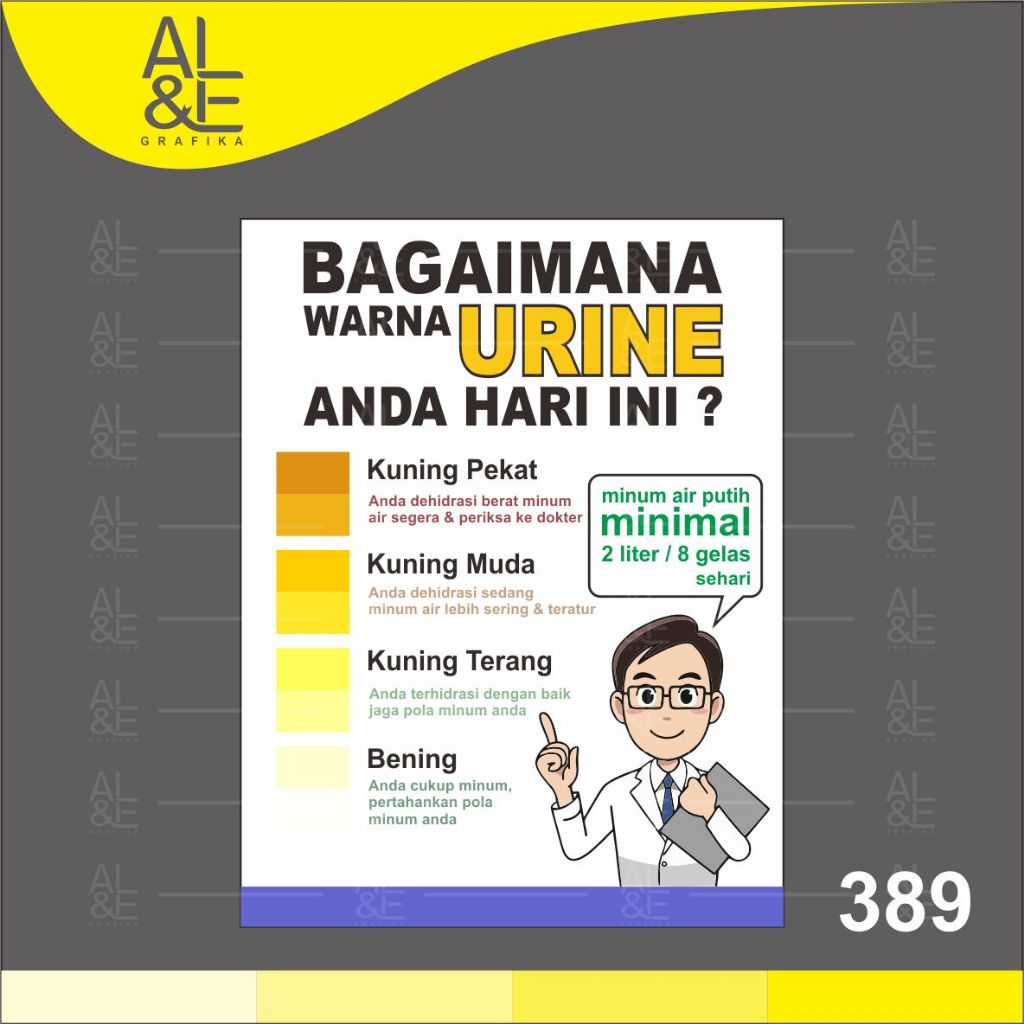 

389 - STIKER BAGAIMANA WARNA URINE ANDA HARI INI - VINYL STIKER RITRAMA INDOOR