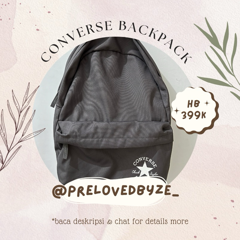 ♡ Preloved Converse Backpack