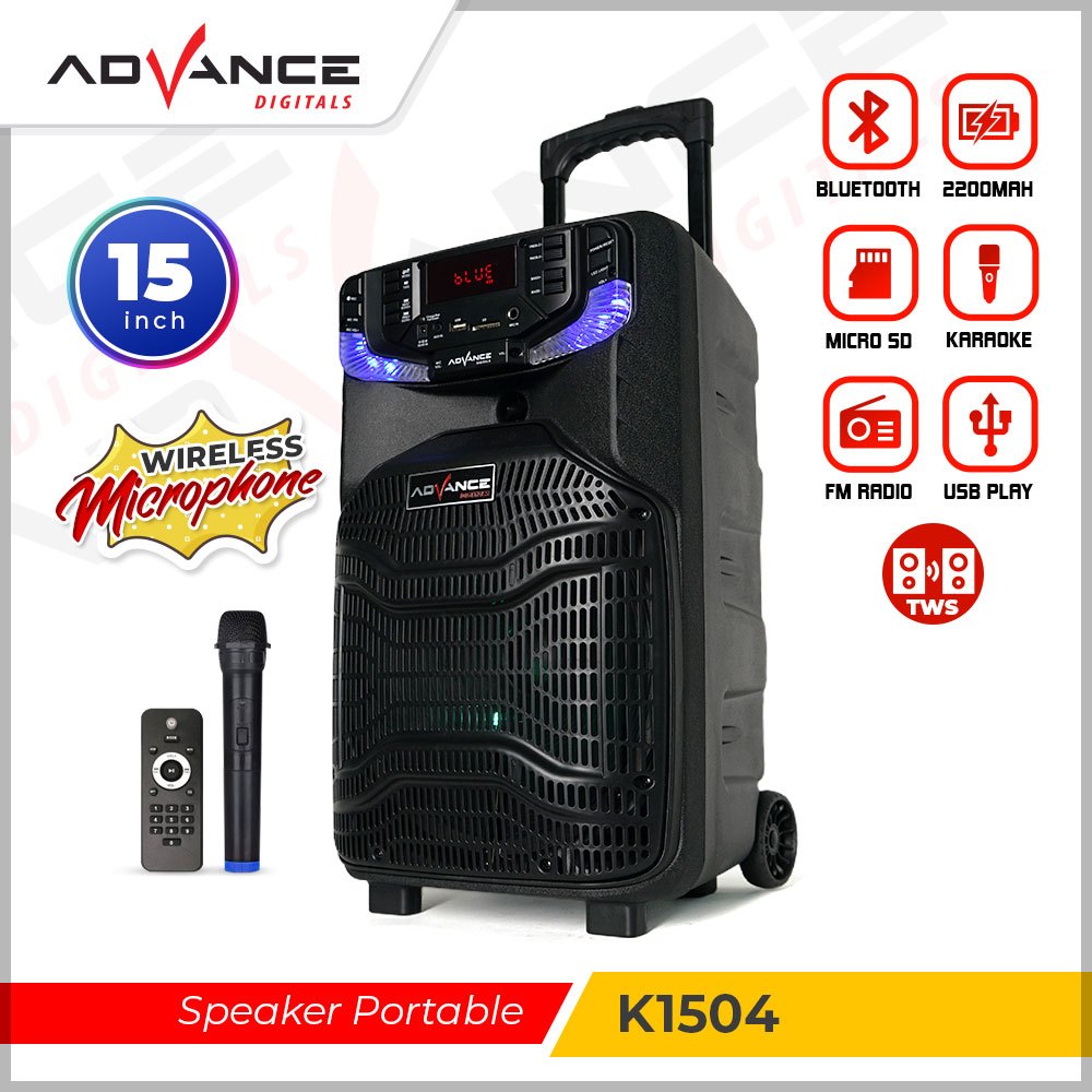 SPEAKER ADVANCE DILENGKAPI 1 MIC ADVANCE K-1504 // SPEAKER MEETING ADVANCE K-1504 // SPEAKER BLUETOO