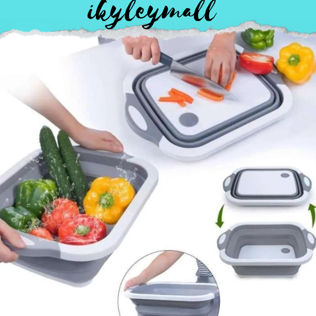 TALENAN LIPAT BASKOM MULTIFUNGSI||Talenan Lipat Baskom Multifungsi Bahan Plastik